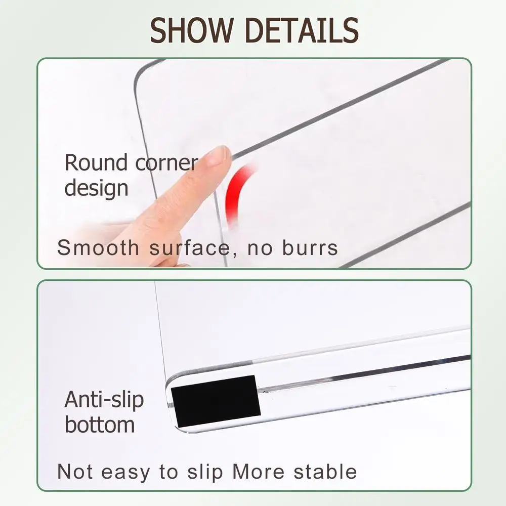 12 عبوة من منظمات الخزانات المصنوعة من الأكريليك الشفاف لقسم المحفظة والرف