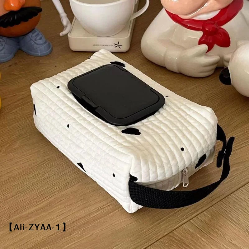 【A】Cartoon Animal Flip Cover Tissue Box Wet Wipes Case Car Hanging Bag Paper Holder Storage Removable Napkin Storage Hanging Box
