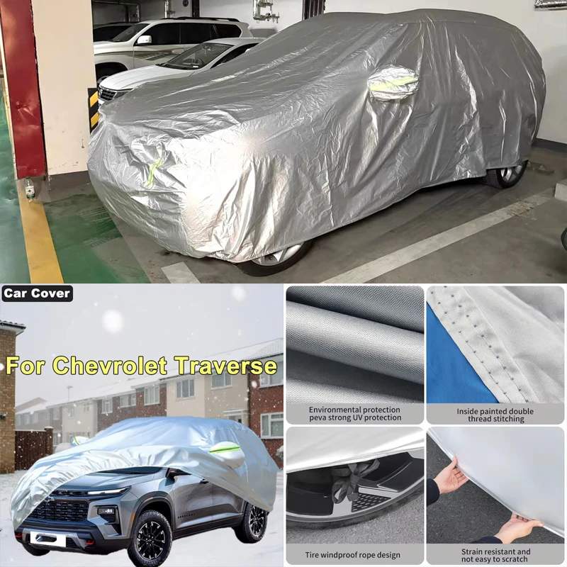 

For Chevrolet Traverse Outdoor Protection Full Car Covers Snow Cover Sunshade Waterproof Dustproof Exterior Car Accessories