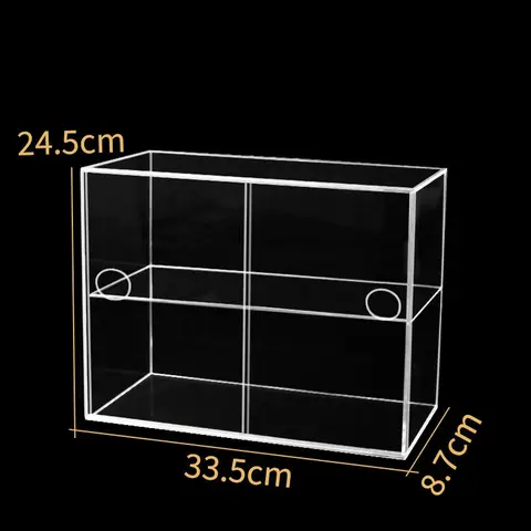 Acrylic Display Cabinet With Cover Dust-proof Storage Box Badge Toy Transparent Integrated Dust-proof And Waterproof Storage Box