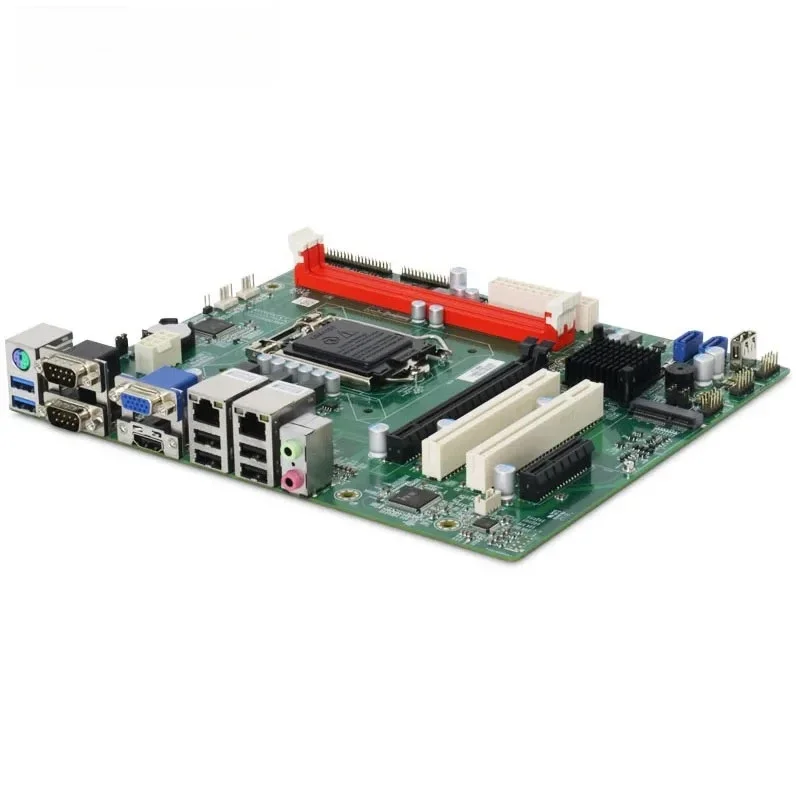 Linkleaps H81 B85 Chipset Industrial Micro ATX Placa-mãe com LGA1150 para 4a geração Core I7 I5 I3 Dual GbE LAN 6 RS485 COM