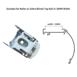 30MM Ceiling Brackets For Zebra Blinds and Roller Blinds Top Rail Loading Mounting Blinds Accessories