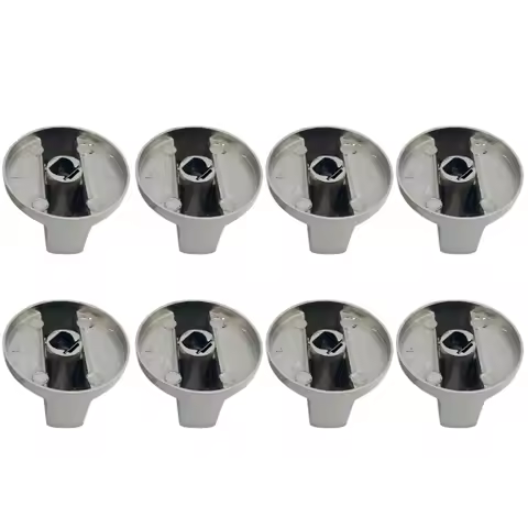 8PCS Metal Gas Range Knobs 6mm Shaft Rotary Cooktop Control Switch Durable Replacement for Kitchen Stove Easy to Clean