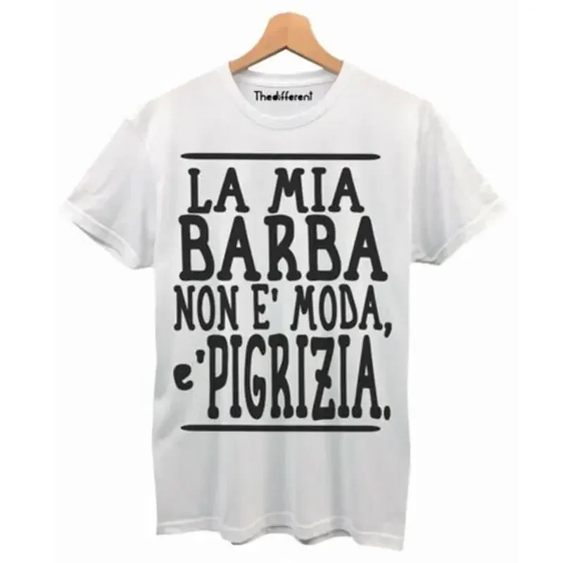 Men's Sentence La Beard Non à Fashion Ma Pigrizia Funny T shirt
