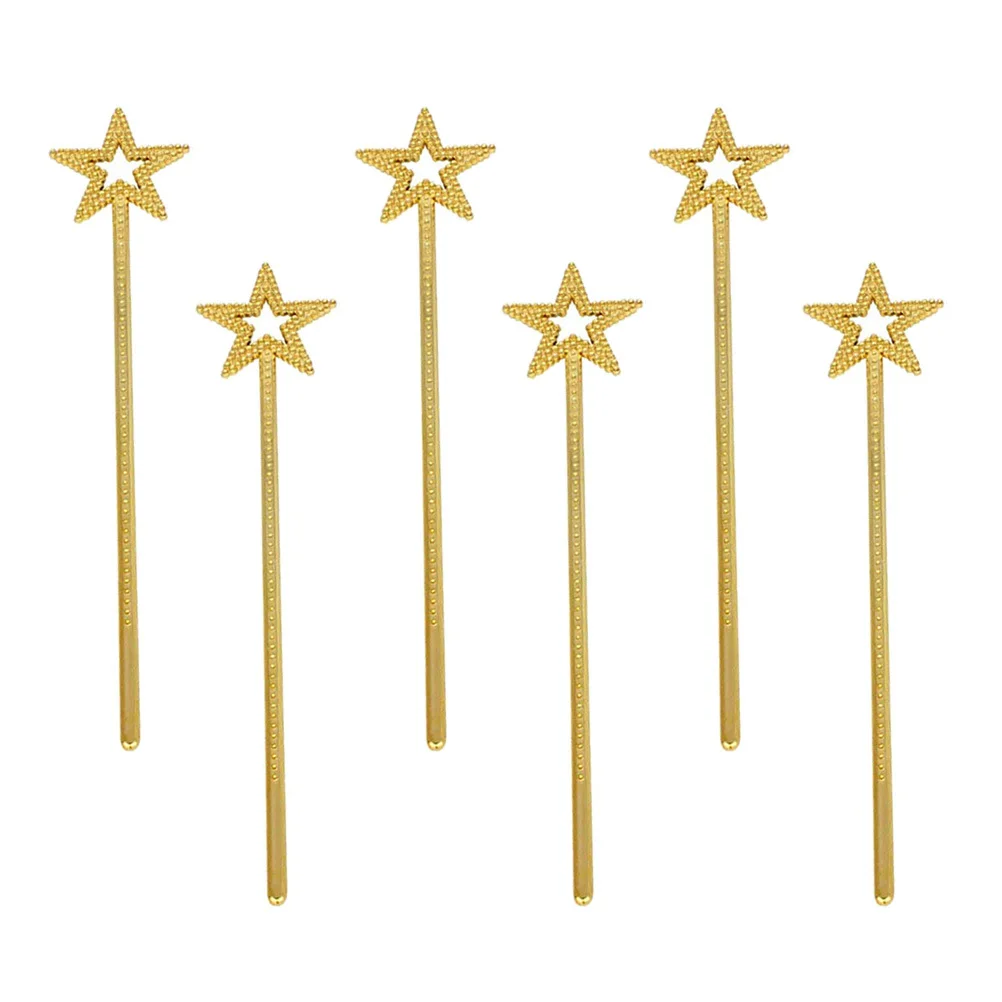 

6Pcs Plastic Pentagram Star Fairy Wands Magical Party Sticks for Birthday Festival Wands Plastic Wand Fairy Wand