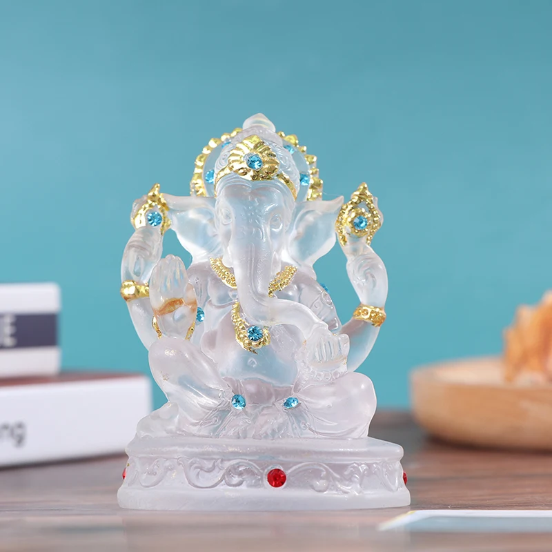 Resin Ganesha Statue Buddha Elephant hindu God Sculpture Figurines Resin Home Garden Decoration Buddha Statues For House