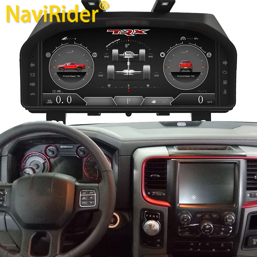 

Цифровая приборная панель Y Digital Dashboard для Dodge Ram 2013-2018 с CarPlay, LCD-дисплеем, виртуальным кокпитом и головным устройством
