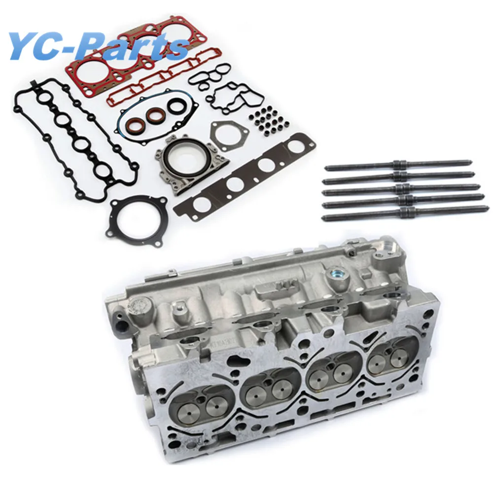 2.0T Engine Cylinder Head Valves Lifters Camshaft Timing Chain Tensioners Kit Bolts   Assembly For VW Passat Audi Skoda Seat