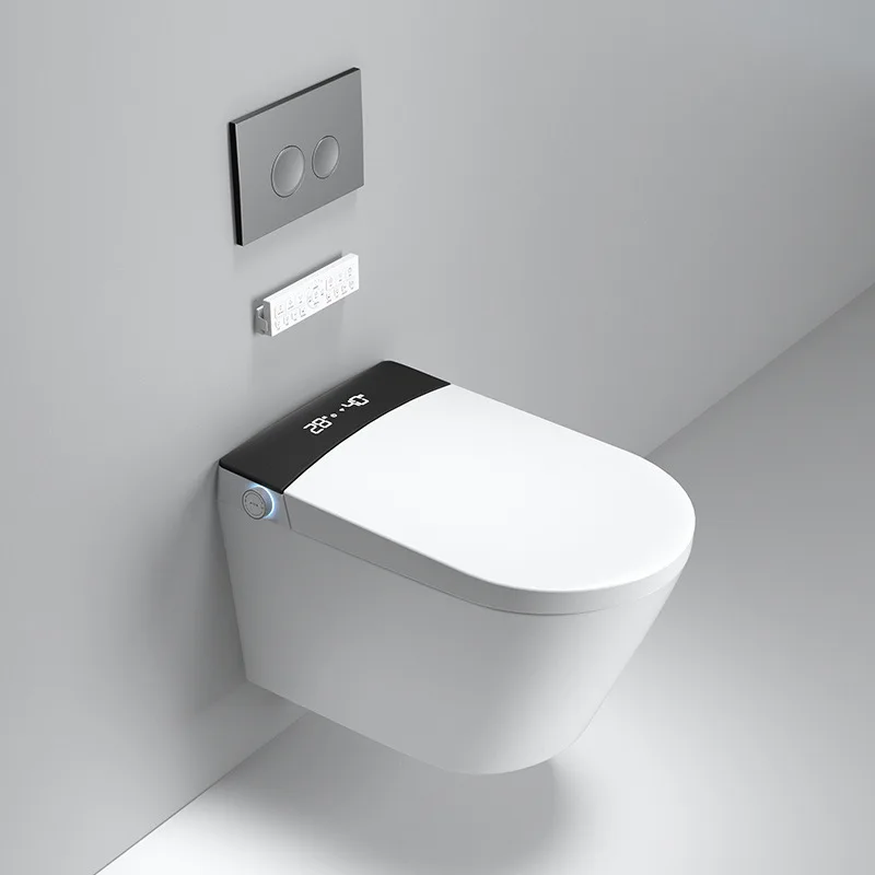 

Watermark Elongated One Piece Multifunction Ceramic Wall Hung Auto Washing Automatic Smart Intelligent Remote Control Toilet