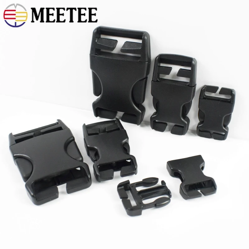

5/10Pcs 20-38mm Plastic Bag Strap Buckles Thickened Black Quick Release Buckle Webbing Adjustable Clasp DIY Bags Accessories