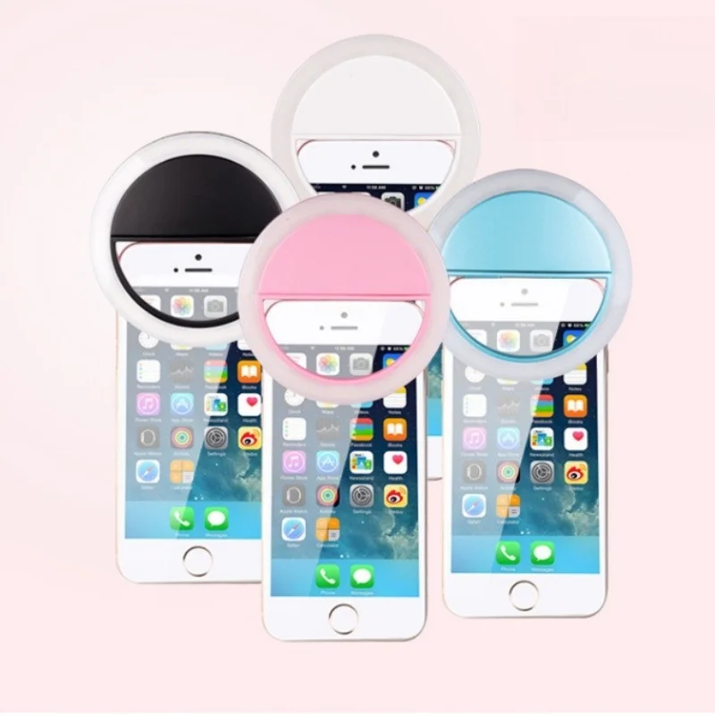 Mobile Selfie Beauty Lamp Led Fill Light Live Beauty Portable Handheld Fill Light Tri color Usb Charging Anti Slip Light Clip