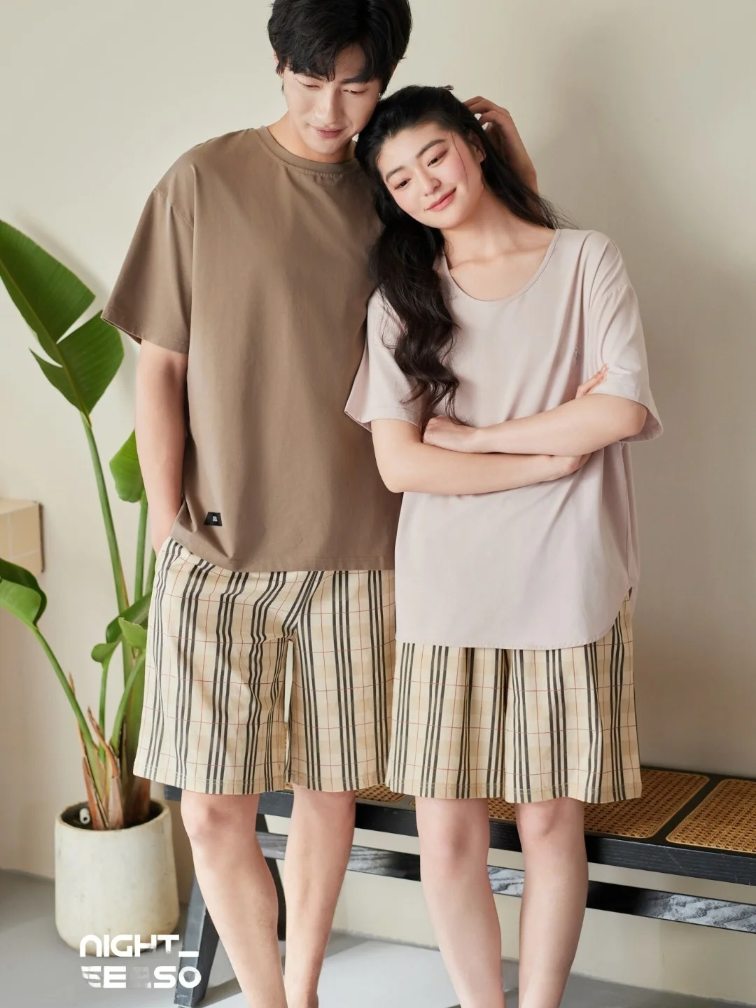 couples-cotton-summer-new-home-clothes-suitable-for-outdoor-wear-comfortable-knitted-fabric-short-pants