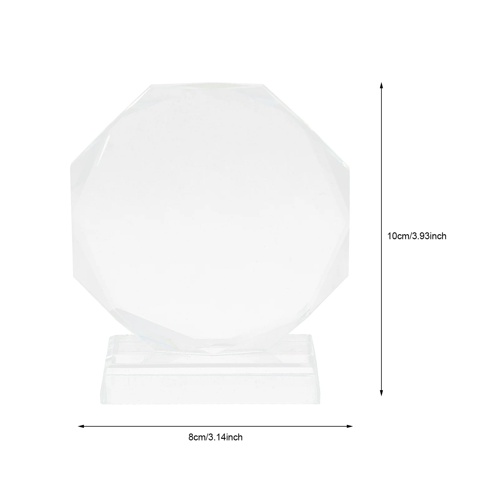 Trofeo di cristallo Premio trasparente Premio decorativo delicato Desktop Design creativo Forma semplice Eccellente esperienza di utilizzo