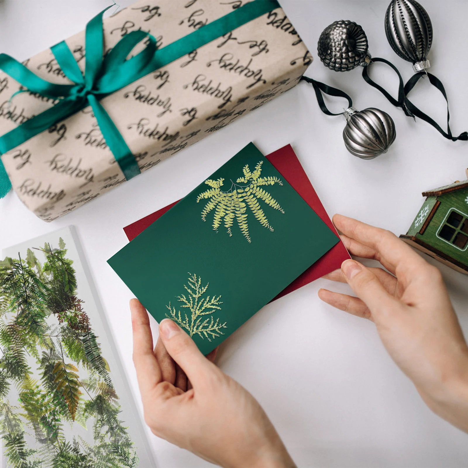 1 set Hand Sticker Set Craft Floral Wall Transparent Decals Plants Scrapbook Decor Notebook Flower Stickers Waterproof PET Multi