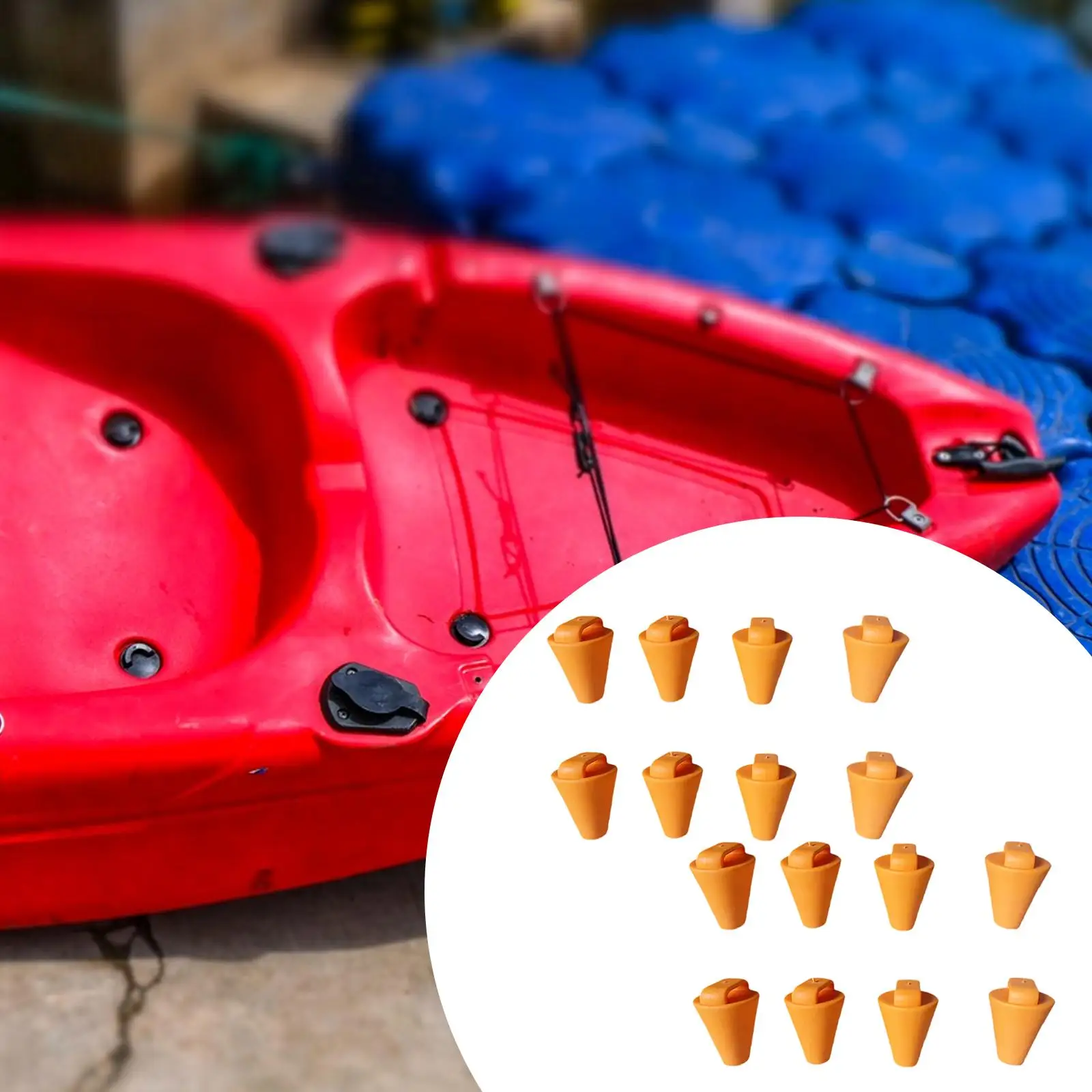8 قطع كاياك سكوبر التوصيل عدة استنزاف ثقوب سدادة العالمي منع تجاوز المياه TPE كاياك ثقب المقابس لزور الطوافة #4