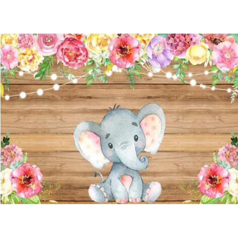 Wild One-Fondo de fotografía de elefante para fiesta de recién nacido, accesorios de 1er cumpleaños de cien días, animales, WP-23 de estudio fotográfico