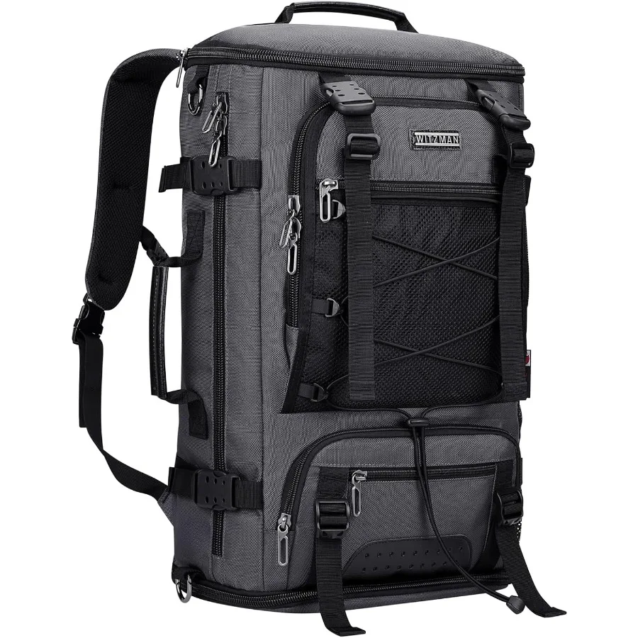 حقيبة ظهر للسفر من WITZMAN للرجال قابلة للتحويل كبيرة الحجم مع حجرة للأحذية للطائرات تناسب كمبيوتر محمول مقاس 17 بوصة B689 #1