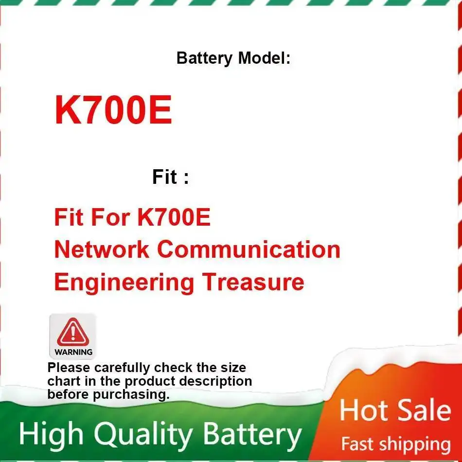 

Аккумулятор для устройства сетевого связи 6600 мАч, подходит для K700E Engineering Treasure