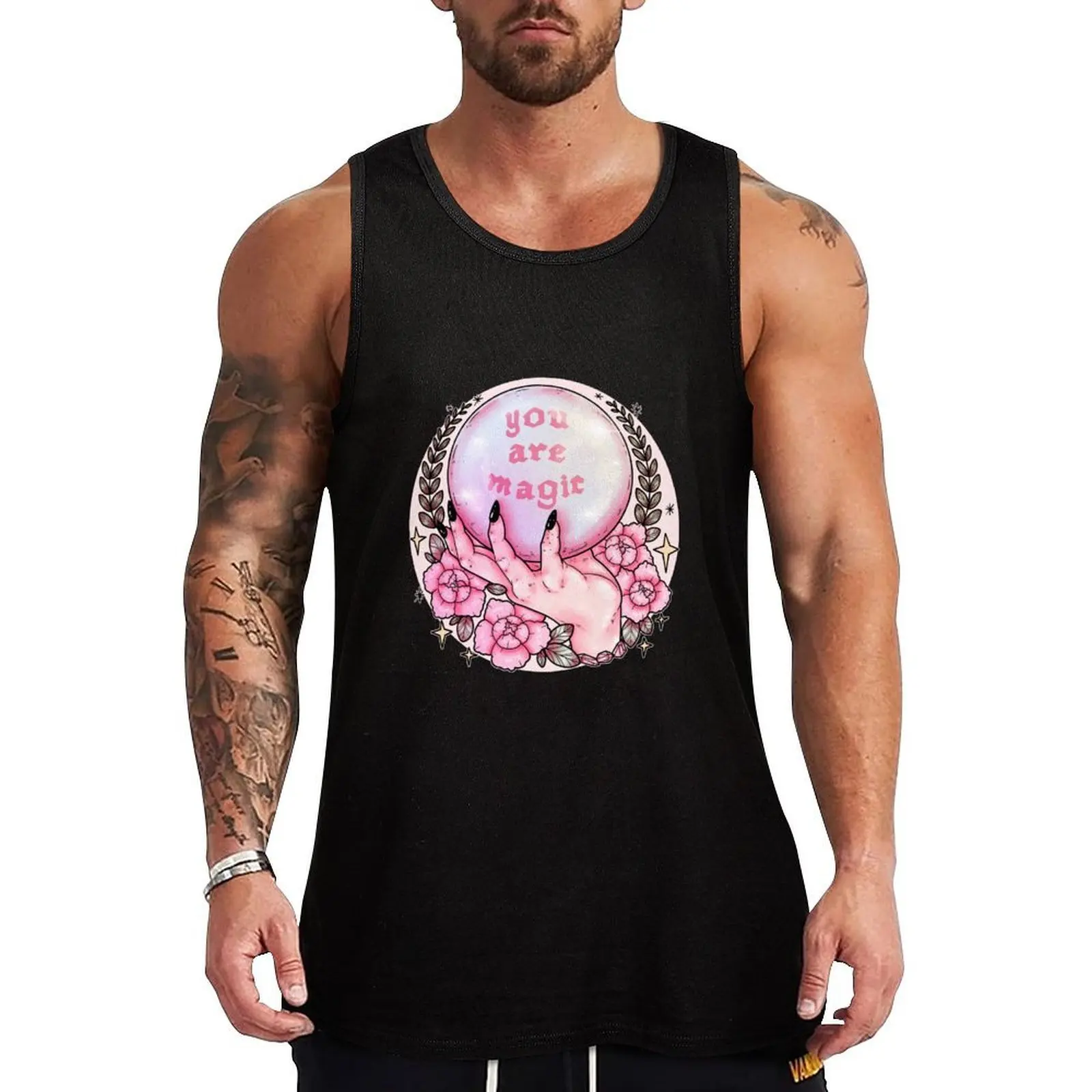 

You Are Magic *pink* Tank Top gym clothes man t-shirts for men singlet for men cotton t-shirts man