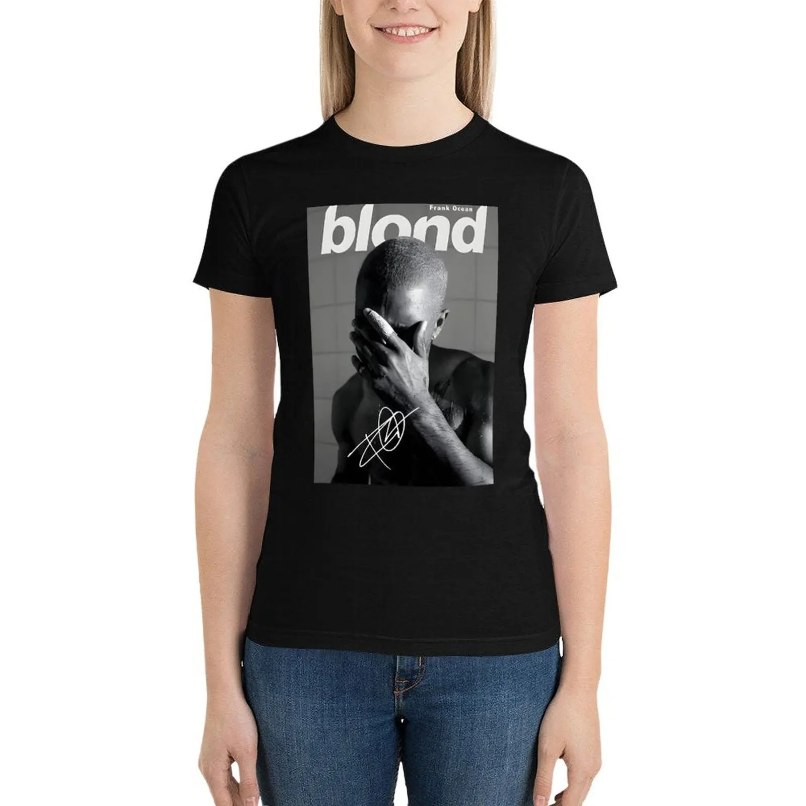 Ablum Blonde T-Shirt lady clothes vintage clothes fashion woman blouse 2024