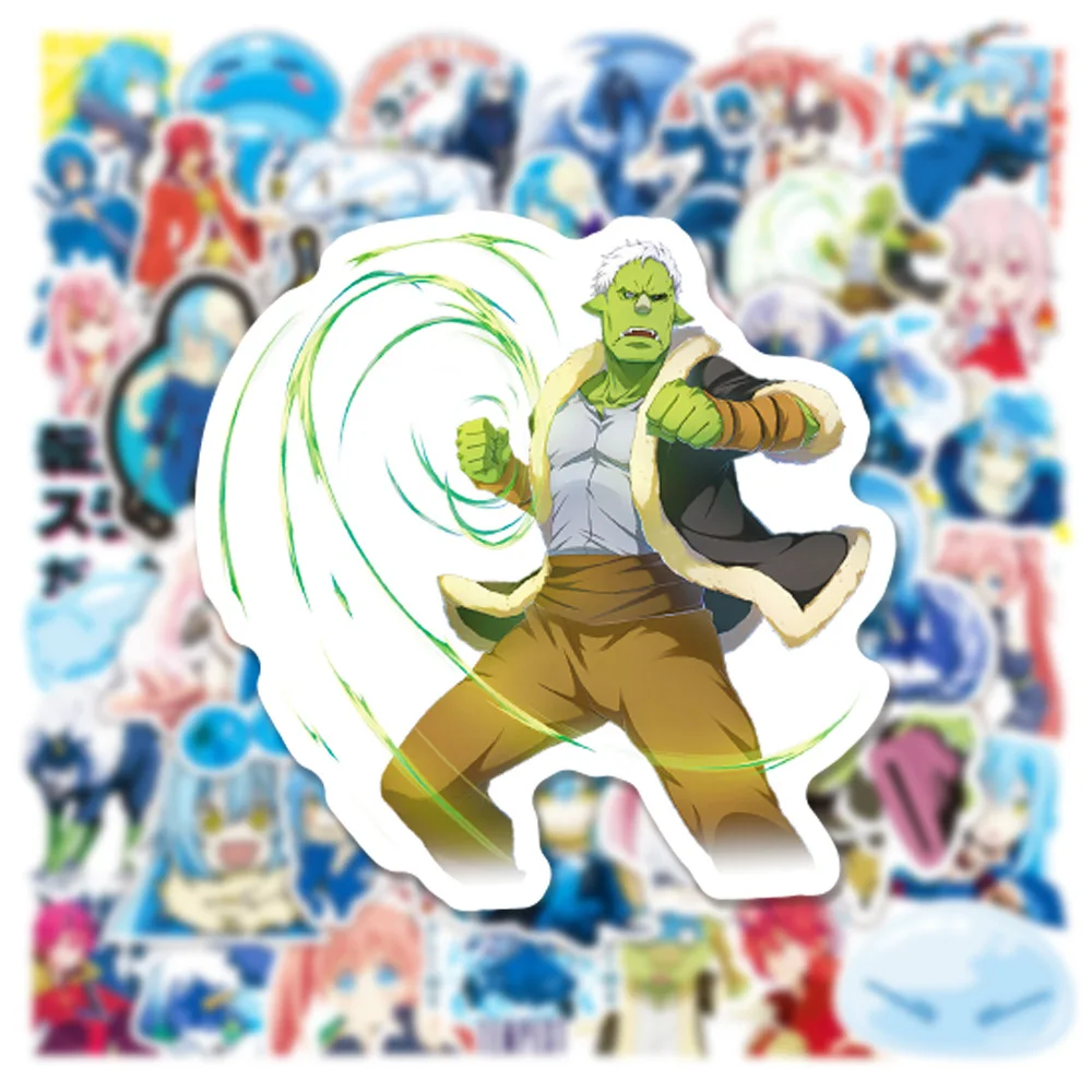 50pcs That Time I Got Reincarnated As A Slime Series Graffiti Stickers Suitable for Helmets Desktop Wall Decoration DIY Sticker