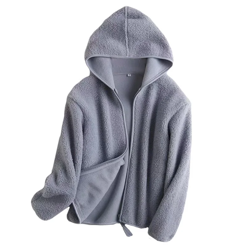 Winter Women Jacket Thick Fleece Warm Hoodies Coat Sweater Sweatshirt Running Jogging Fitness Workout Casual Exercise Jacket