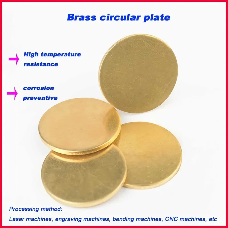 H62 Brass Round Washer 0.3-2mm Thick Solid Copper Disc Gasket Plate