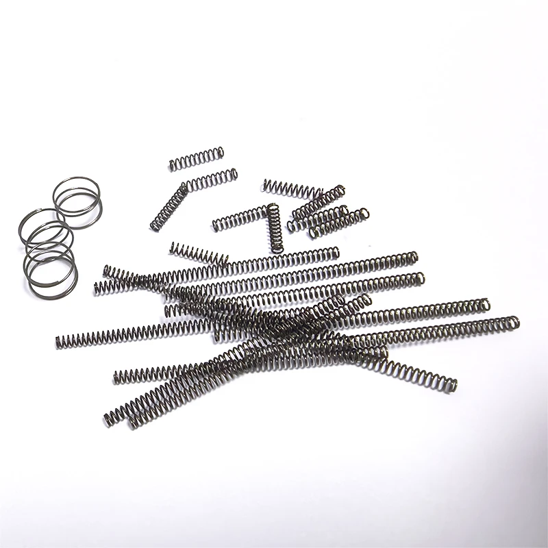 20Pcs 65Mn Wire Diameter 0.2 / 0.3mm Compression Spring Return Micro Spring Release Pressure Spring Steel Cylindrical Coil Small