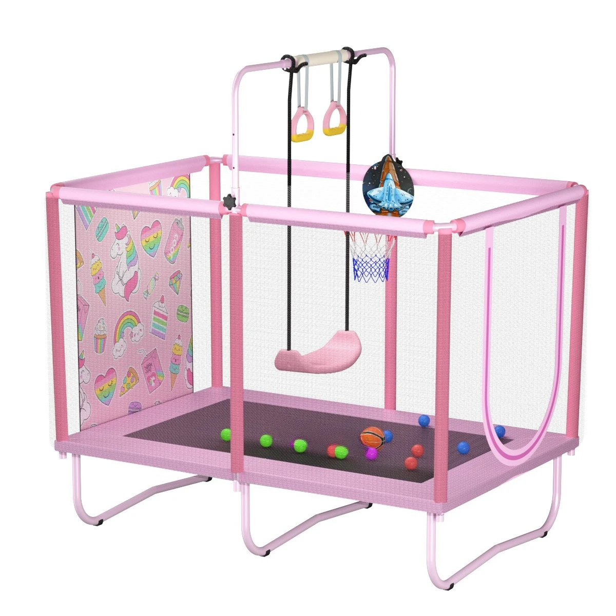 Trampoline, children's indoor household children, family small net safety