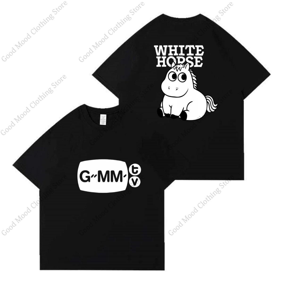 GMMTV Outing 2026 T Shirt Cartoon Fashion Cute Same Graphic Print T-shirt Breathable Comfortable Cotton Short Sleeve Tee Tops