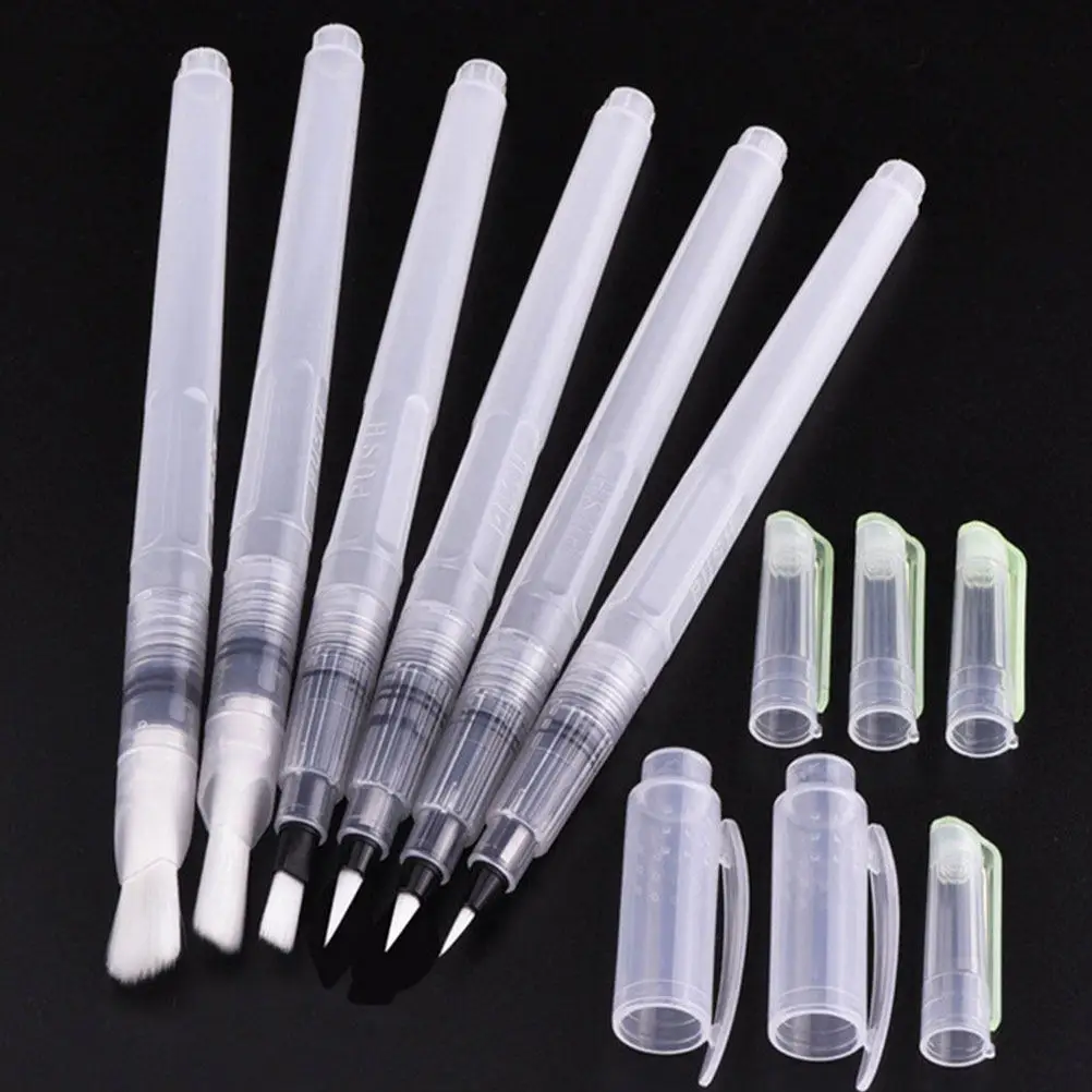 9Pcs Watercolor Brush Pens Set Sensitive Response Delicate Lines Pools of Color Quick Rinse Flow Control Art