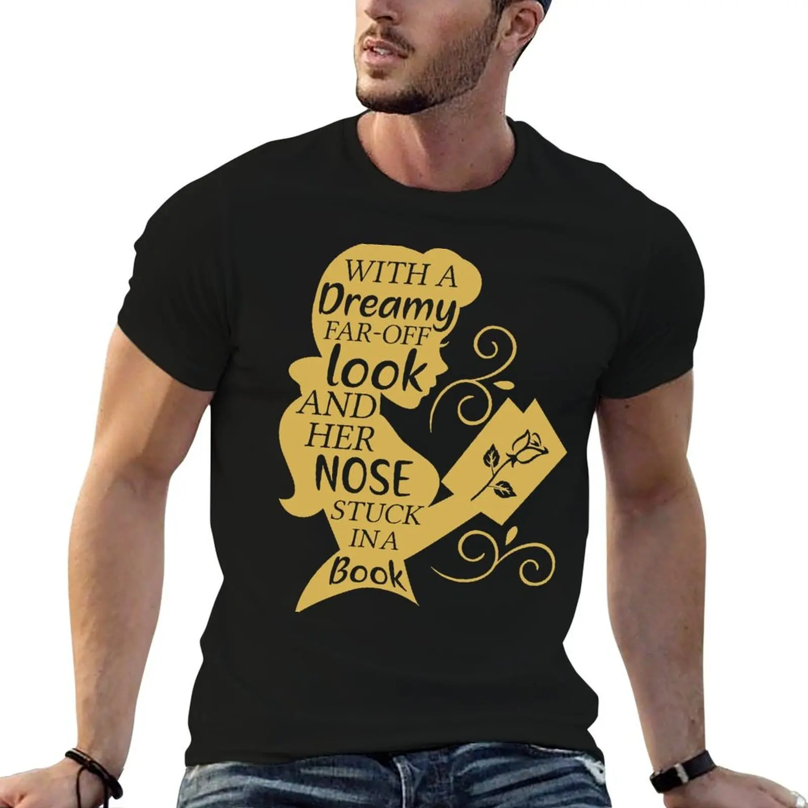 With a Dreamy Far-Off Look T-Shirt summer top new edition outfits for men