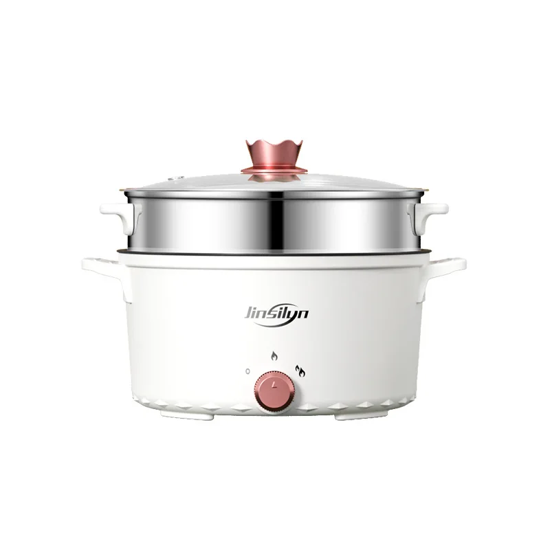 220V Multifunctional Electric Cooker Heating Pan Electric Cooking Pot Machine Hotpot steak Noodles Eggs Soup Steamer rice cooker