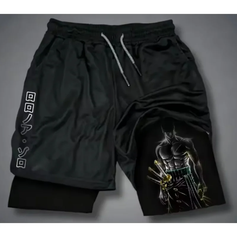 Calças de Corrida Masculinas de Verão para Fitness e Treino, Secagem Rápida, Shorts Esportivos 2 em 1 para Exercícios