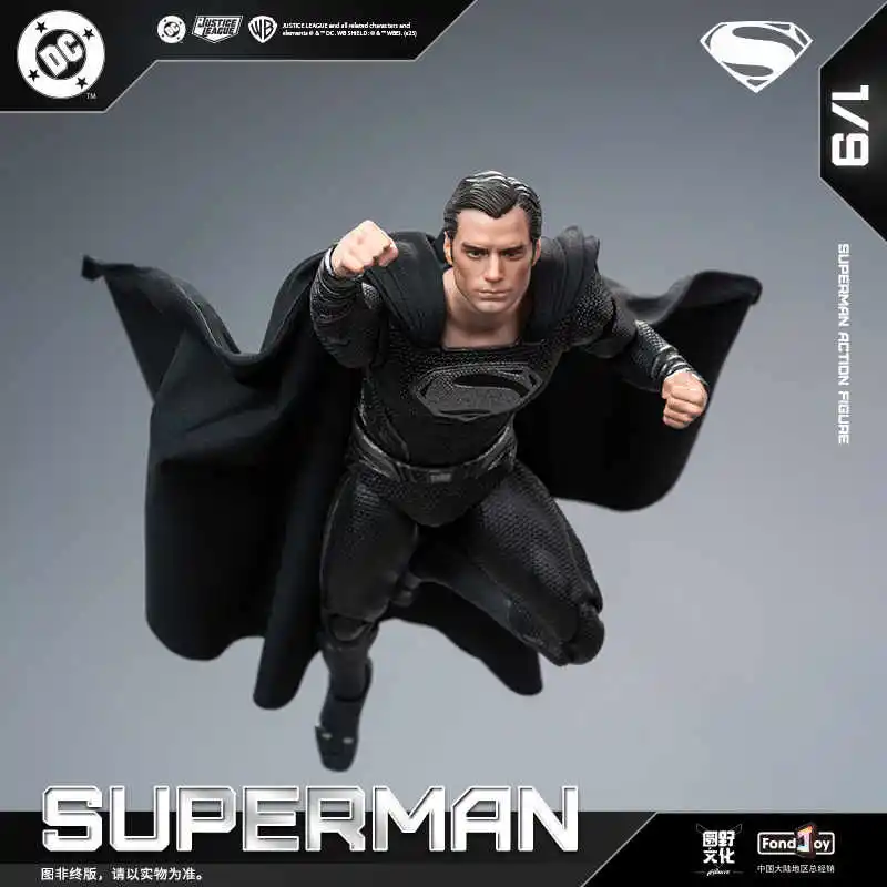 

Оригинальная фигурка Fondjoy Black Superman 2.0, DC, по мотивам фильма Зака Снайдера «Лига справедливости», 1/9, Супермен, ПВХ-модель, подвижная кукла с шарнирами
