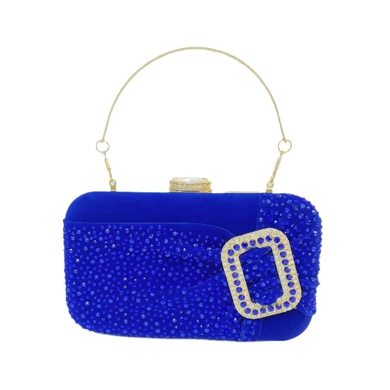 

Meet You Luxury Diamond Velvet Evening Bag for Women 2025 Elegant Ladies Shining Rhinestone Wedding Party Clutch
