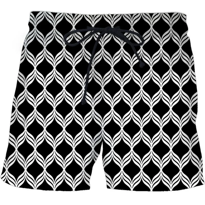 3D Paisley Dazzle Illusion Printed Beach Shorts Men Summer Short Pants Elastic Waist Board Trunks Swimsuit Woman 2023 Ice Shorts