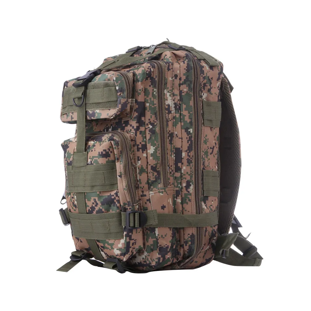 Style Camouflage Backpack 20-35L Tactical System Organized Pockets Flexible Shoulder Belt Strap for Hiking