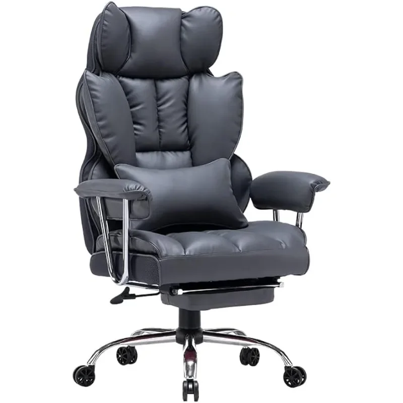 

Efomao Desk Office Chair Big High Back Chair Managerial Executive PU Leather Computer Chair