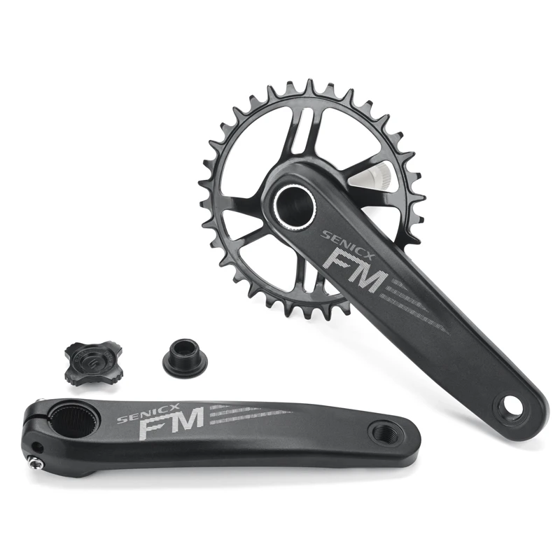 SENICX Mountain Bike Cranks for GXP 165/170/175mm Mtb Crankset 32/34T 3mm 6mm Offset Cycling Chainring 10/11/12s Bicycle Parts