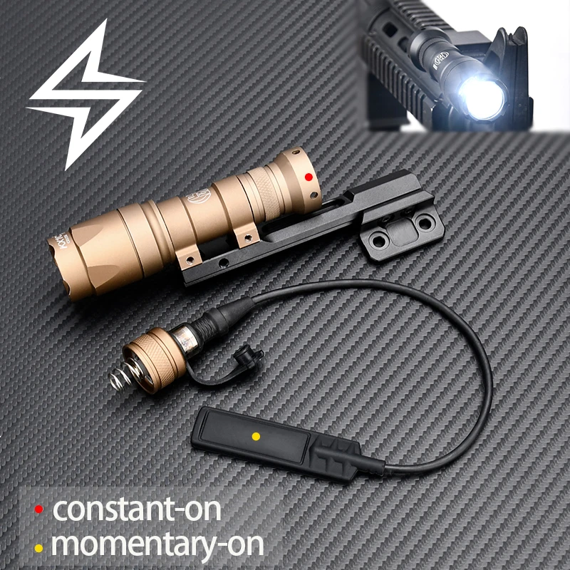 

WADSN SF M300A Mini Scout Light M600C Flashlight + Mlok Mount Base Offset Support Metal CNC LED Outdoor M600 Lighting Torch