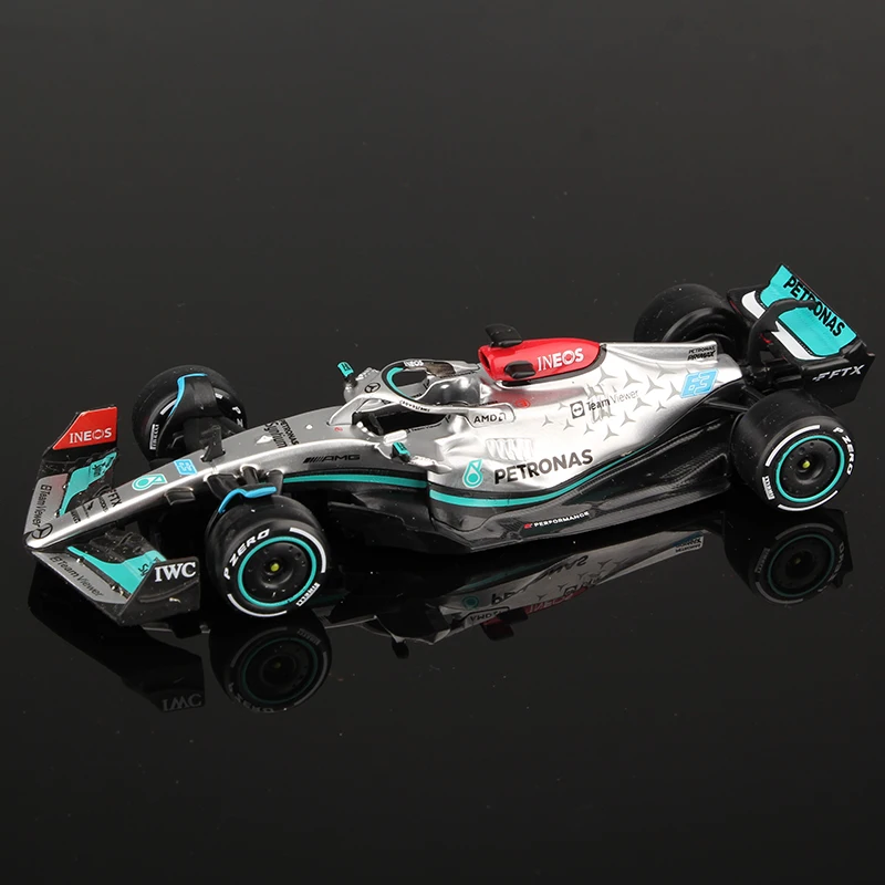 Bburago 1:43 Mercedes F1 W13 Alloy Car Model 2022 #44 Lewis Hamilton #63 George Russell Vehicle Die-cast Formula Racing Toy