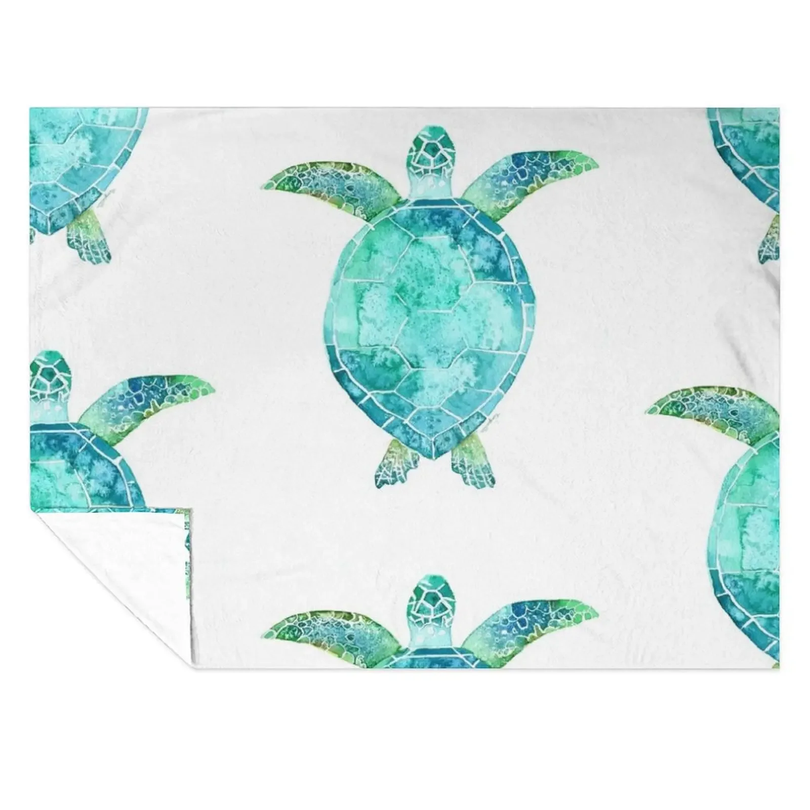 

Blue Turtle, turtle art, ocean turtle swiming Throw Blanket Bed covers wednesday Thermals For Travel Plaid on the sofa Blankets