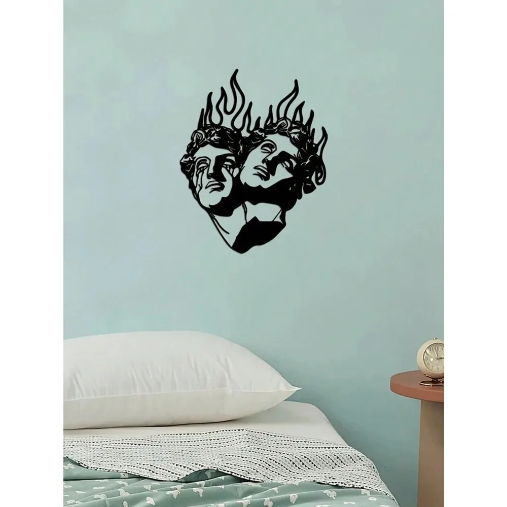 

Metal Halloween Wall Art Spooky Gothic Decor Laser Cut Bat Silhouette