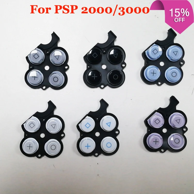 Original Right Conductive Rubber Functional Buttons Plastic Pads Key For PSP 2000 3000 Console