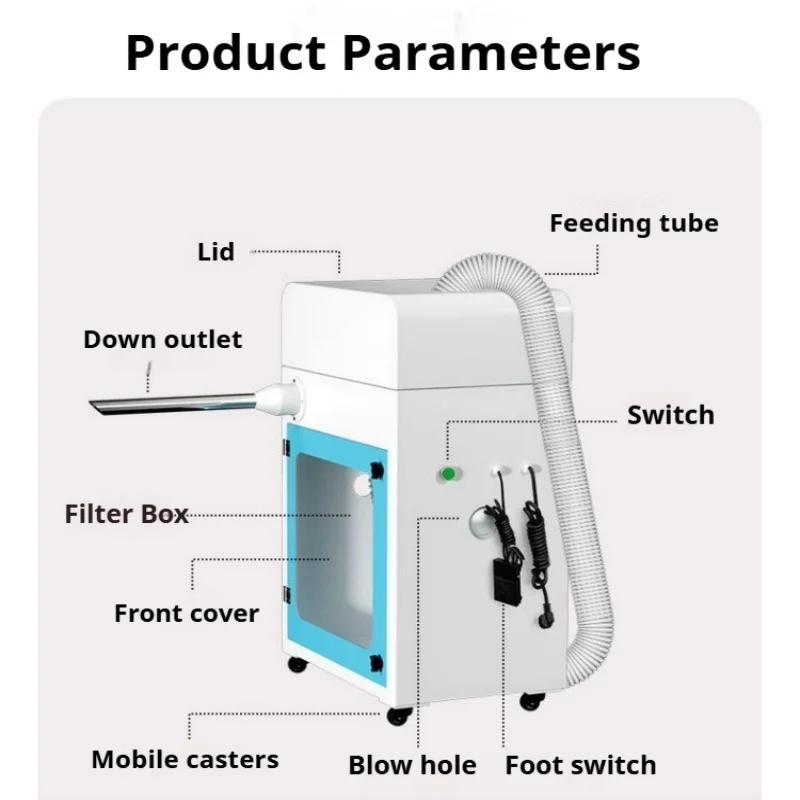 Small Portable Semi-Automatic Down Filling Machine Dual Hose Down Stuffing Equipment for Quilt Jacket Pillow（customized）