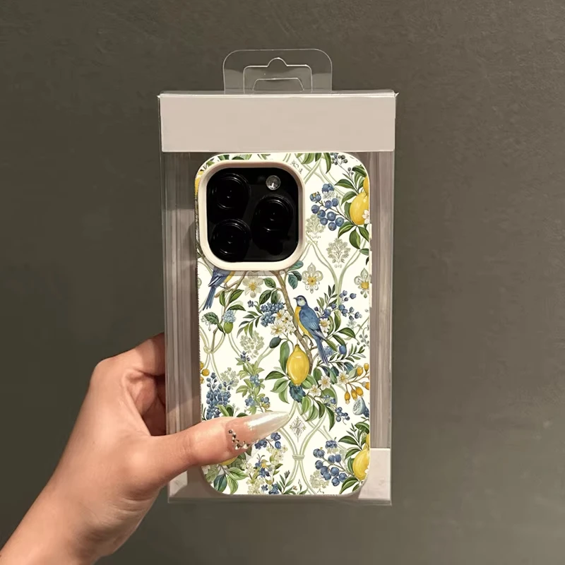 Lemon Trees Lichee Pattern Phone Case For iPhone 17 16 15 14 Pro Max 12 11 13 Pro 14 15 pro 16 Plus 17 Air Shockproof Soft Cover
