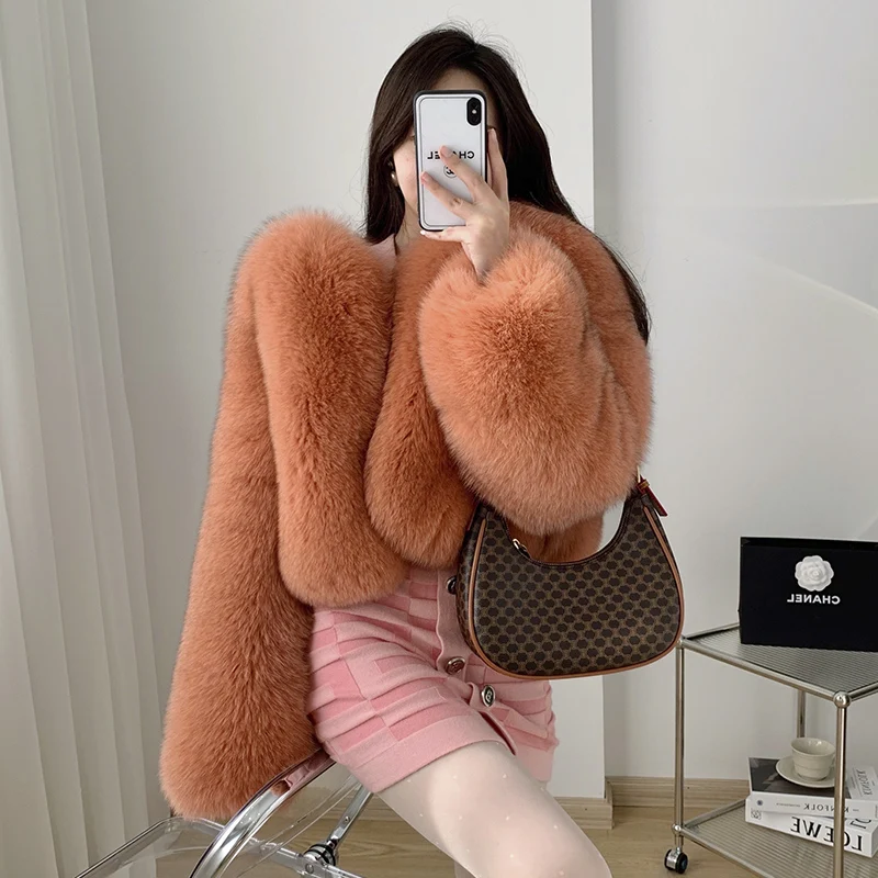 Fangtai 2023 Natuurlijke Echte Vossenbont Jas Vrouwen Bontjas Winter Warme Luxe Plus Size Jassen Kleding Gratis Verzending Dames Vest