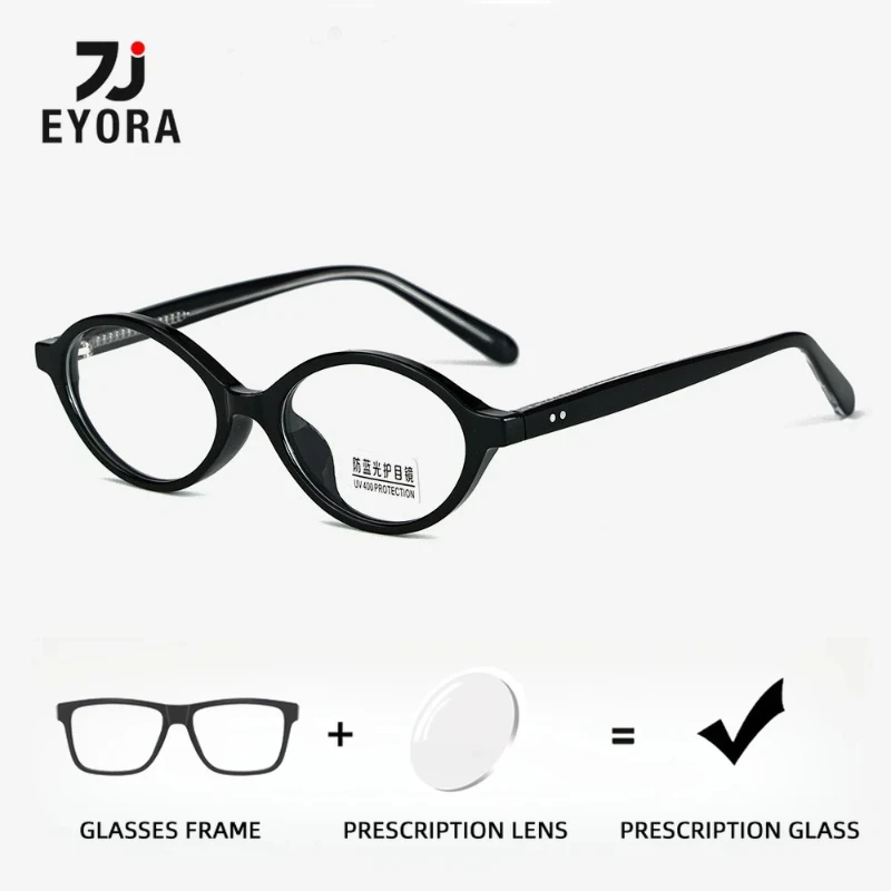 

EYORA Oversize Frame Round Reading Glasses Anti Blue Light Photochromic Myopia Glasses Progressive Prescription Optical Eyewear