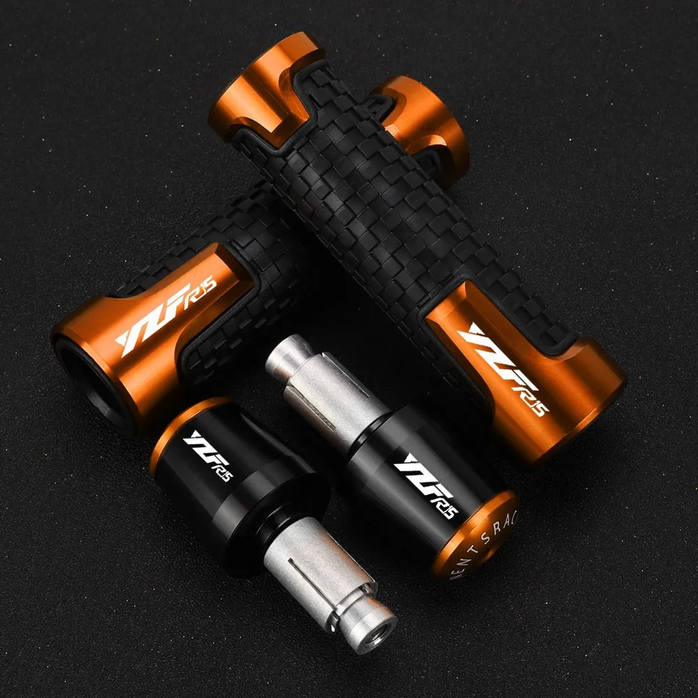 Motorcycle Handlebar Grip End Handle Bar Grips FOR YAMAHA 2008-2022 YZF R15 YZF-R15 V1 V4 YZF-R15 Version 3.0 2018 YZF-R15M V4